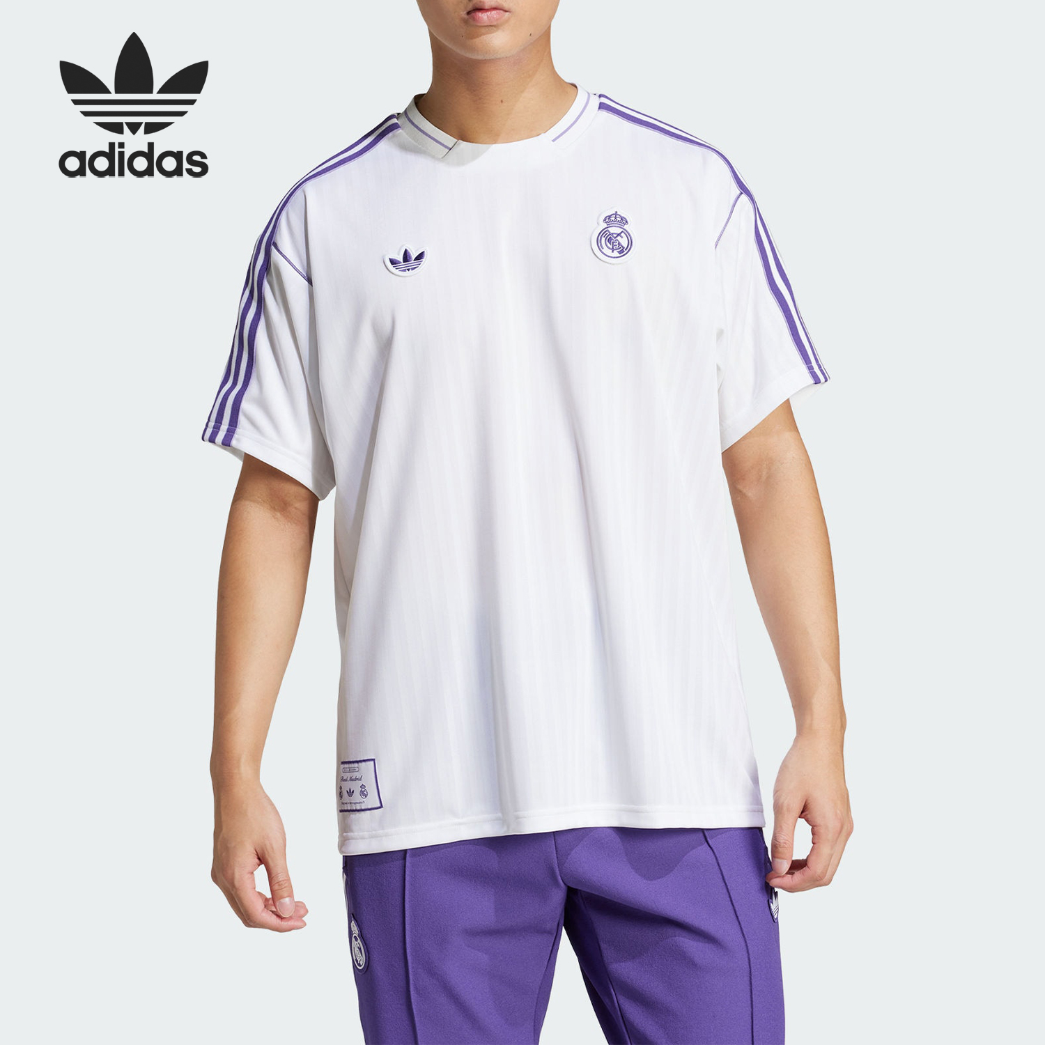 Adidas/阿迪达斯官方正品三叶草男士足球透气休闲训练短袖JF2581