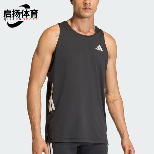 Adidas/阿迪达斯正品夏季男士透气日常跑步运动圆领背心T恤JZ6544