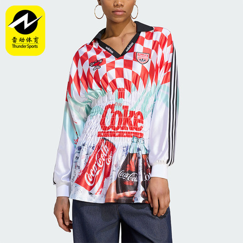 Adidas/阿迪达斯正品三叶草女士印花时尚运动长袖T恤KY7547