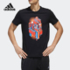 阿迪达斯正品 ILLUSTRATED TEE男士 Adidas 圆领印花短袖 DY8717