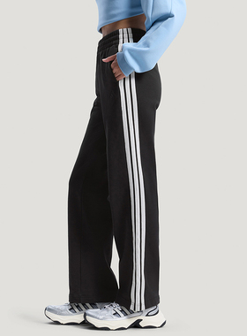 Adidas/阿迪达斯正品2026春季款女士运动松紧腰直筒长裤KS2819