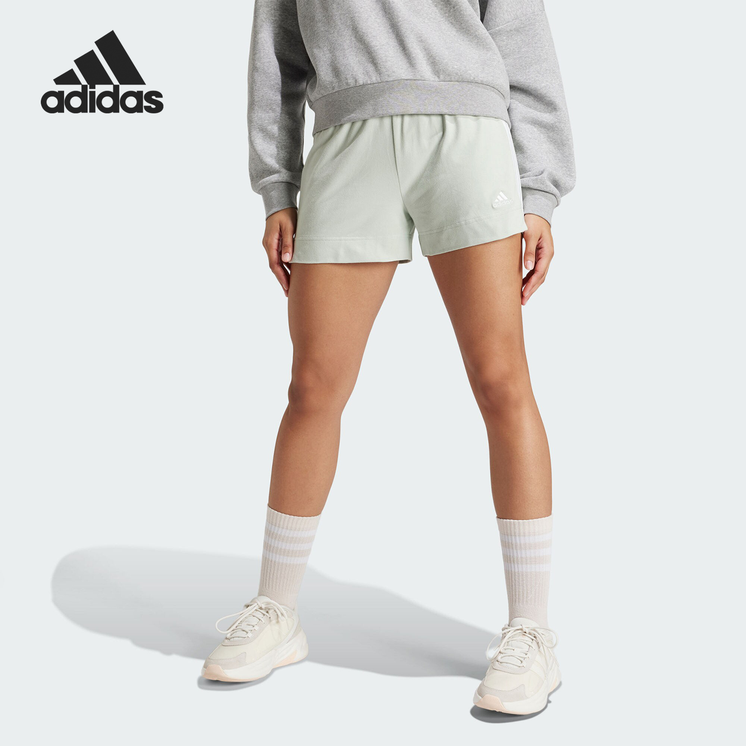 Adidas/阿迪达斯官方正品夏季新款女士修身运动休闲短裤IY4183