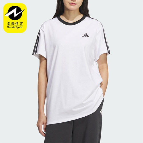 Adidas/阿迪达斯正品夏季新款女士经典宽松透气圆领短袖T恤JY7613