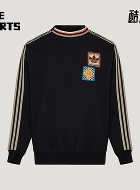 Adidas/阿迪达斯正品三叶草男女透气圆领新年款运动卫衣KU1422