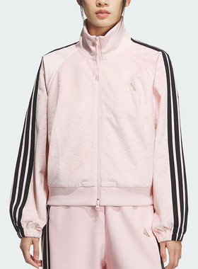 Adidas/阿迪达斯正品2025 STORY女士运动丝绒立领短款外套KC0174