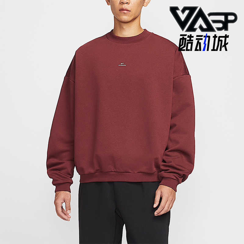 Nike/耐克正品2025冬季男士运动加绒圆领宽松篮球卫衣IM5902-619