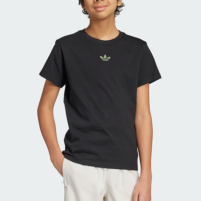 Adidas/阿迪达斯正品三叶草大童透气针织休闲经典运动短袖JZ9940