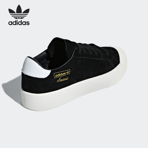 Adidas/阿迪达斯官方正品三叶草女士低帮系带耐磨运动板鞋B28090