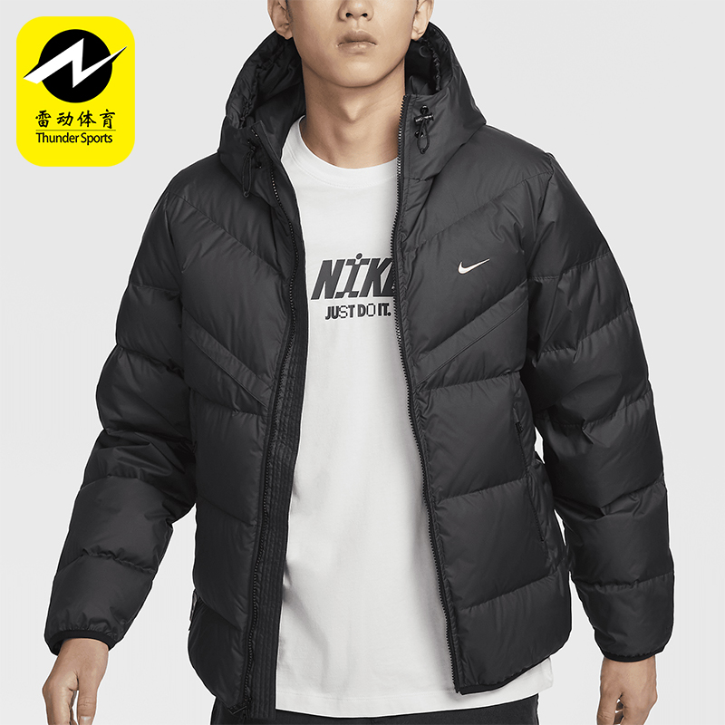 Nike/耐克正品运动休闲冬新款男士连帽短款保暖羽绒服HQ4183-010