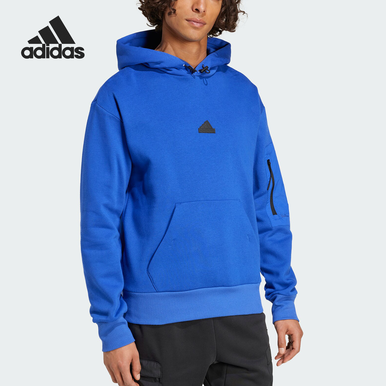 Adidas/阿迪达斯官方正品M CE FL HD男士加绒运动连帽卫衣IY1519