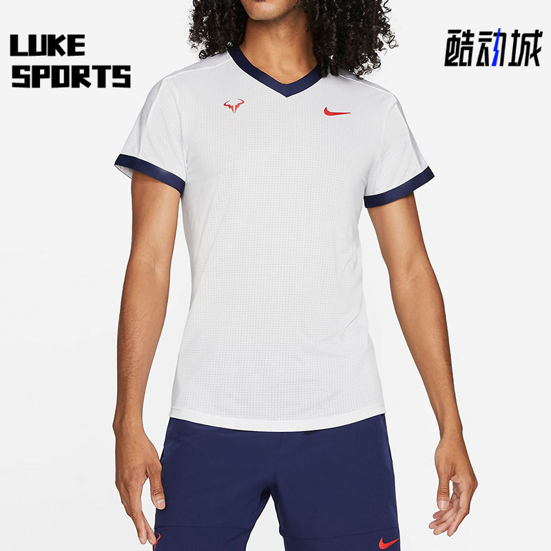 Nike/耐克正品新款女白蓝色网球训练经典轻盈网球T恤CV2803-101