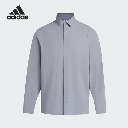 Adidas/阿迪达斯官方正品2025夏季款男士宽松翻领运动衬衫JM0969