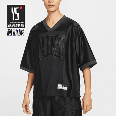Nike/耐克正品2025女士V领宽松夏季经典轻盈短袖T恤HJ0281-010