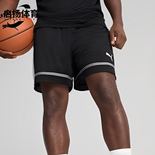Puma/彪马正品2025男士日常运动透气耐穿松紧腰篮球短裤627771-11