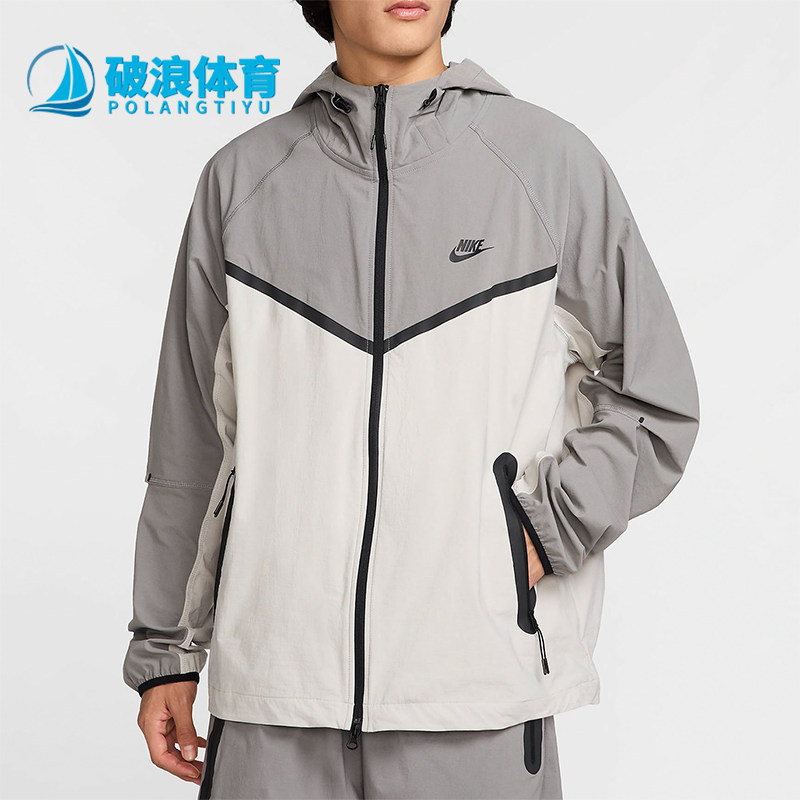 Nike/耐克正品男士透气连帽拉链时尚长袖经典夹克外套HM7151-014