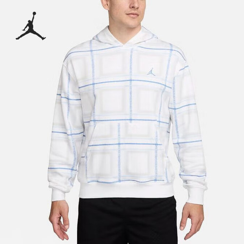 Nike/耐克正品JORDAN男士格纹保暖户外运动卫衣FV7459-100