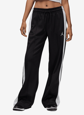 Nike/耐克正品JORDAN女士休闲中腰运动针织拼接长裤FV7101-010