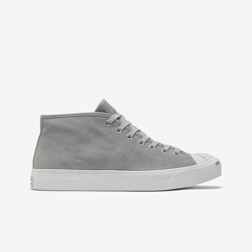 Converse匡威 Jack Purcell 中帮灰色翻毛皮男女款开口笑 169443C