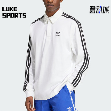 Adidas/阿迪达斯正品三叶草男士条纹针织美式运动长袖IZ2459