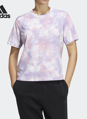Adidas/阿迪达斯正品 ME TIME ALLOVER 女子运动T恤 HF2490