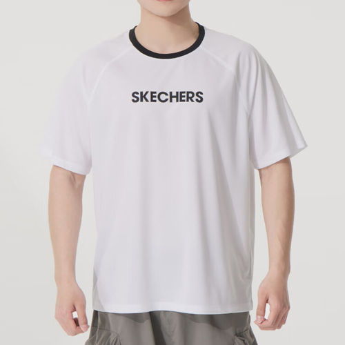 Skechers斯凯奇正品儿童款SS25运动透气短袖T恤P225U120-0019