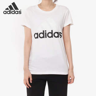 女子大号logo休闲运动短袖 T恤 阿迪达斯 Adidas S97214