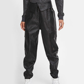 耐克正品 JORDAN女士休闲高腰运动皮质工装 长裤 Nike CW6487 010