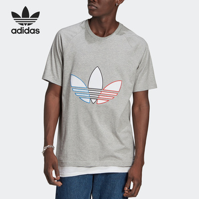 阿迪达斯男子健身透气耐磨短袖