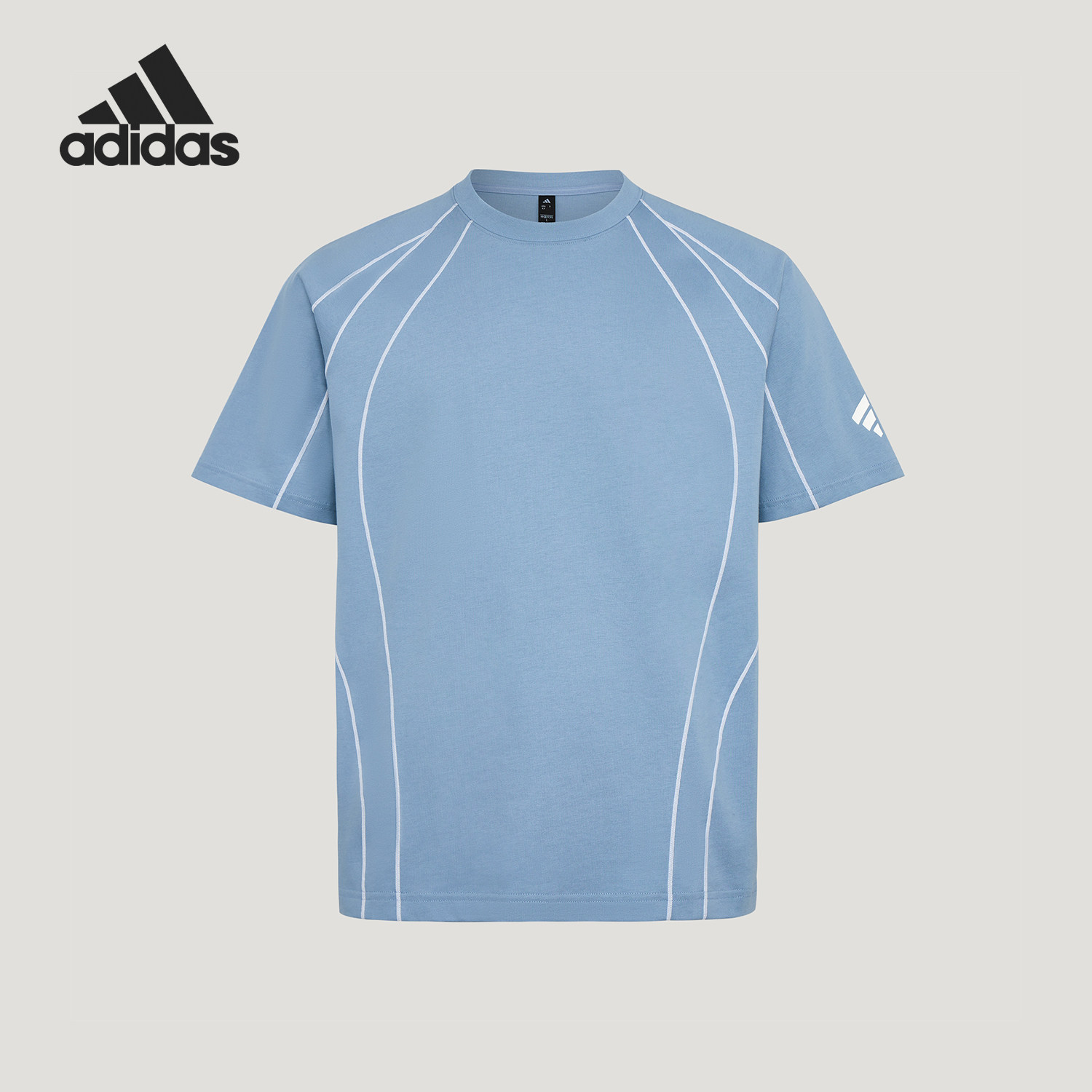 Adidas/阿迪达斯官方正品夏季男士宽松日常经典休闲短袖T恤KY5644 - 实物图
