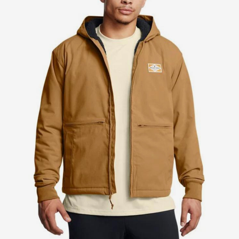 UA/安德玛正品新款男士防水梭织复古运动连帽夹克外套1386904-707