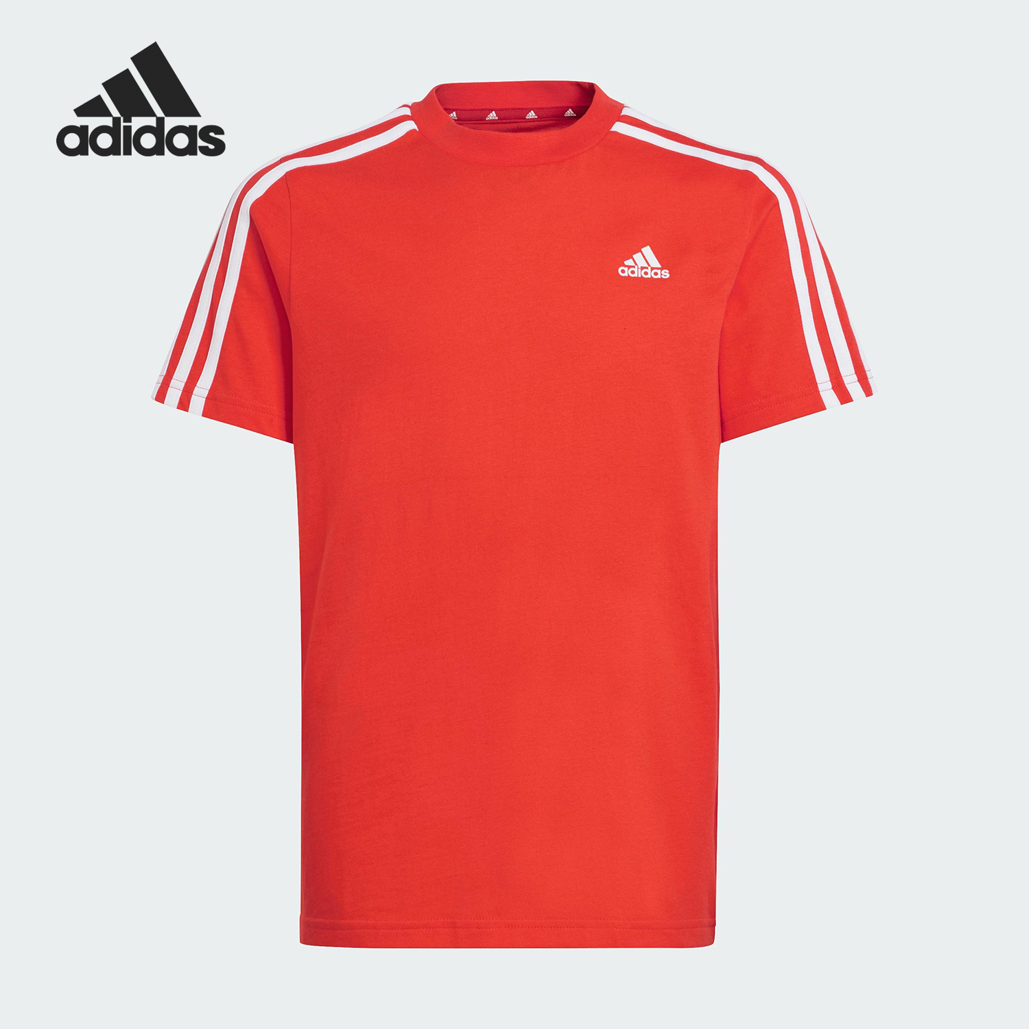 Adidas/阿迪达斯正品ESSENTIALS大童圆领运动透气短袖IX9539