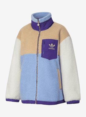 Adidas/阿迪达斯正品三叶草女子仿羊羔绒保暖休闲外套IN0987
