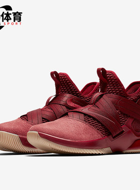 Nike/耐克正品詹姆斯士兵12男士耐磨中帮篮球鞋AO4055-600