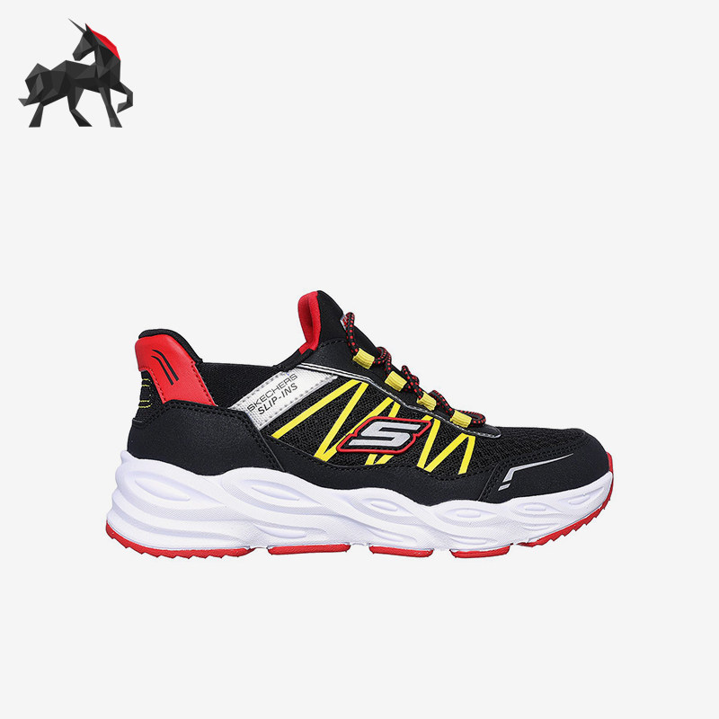 Skechers/斯凯奇正品春季新款男童一脚蹬轻便透气运动跑步鞋