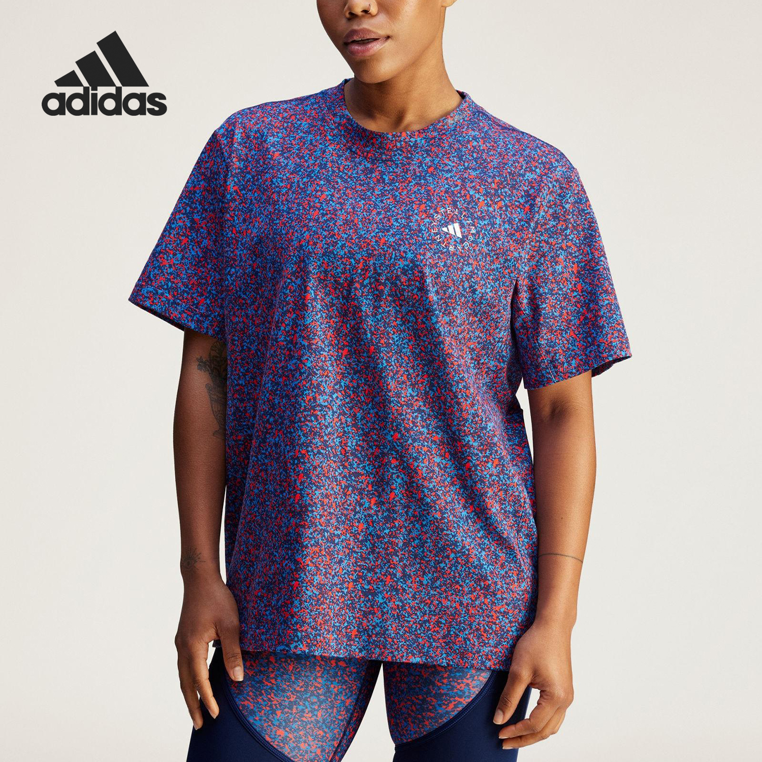 Adidas/阿迪达斯官方正品P LOOS TEE女士透气时尚运动短袖JJ0083
