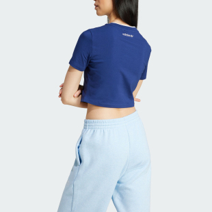 IX3544 Adidas 阿迪达斯官方正品 三叶草女士运动休闲短款 圆领短袖