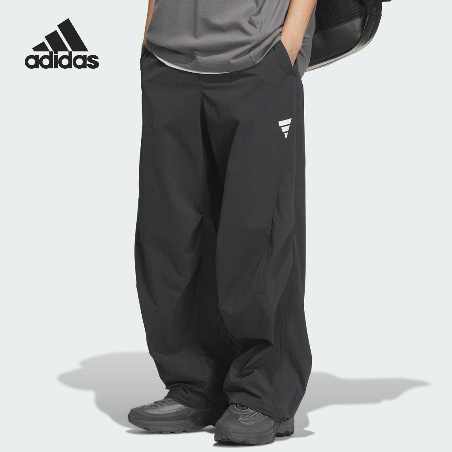 Adidas/阿迪达斯官方正品新款男士梭织户外宽松运动休闲裤KB4614