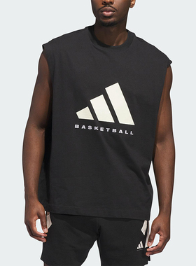 Adidas/阿迪达斯正品2025夏季款男女运动无袖针织宽松短袖JX5586