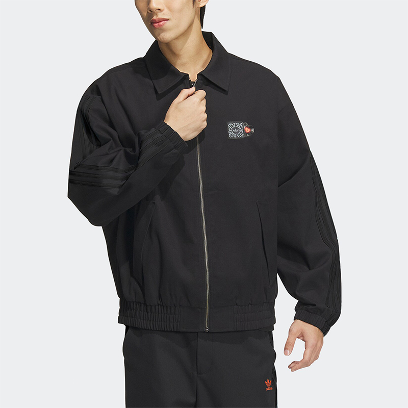 Adidas/阿迪达斯情侣款翻领外套