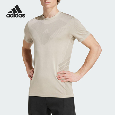Adidas/阿迪达斯官方正品2025夏季男士透气宽松运动短袖JN0569