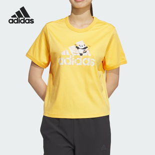 阿迪达斯官方正品 女士印花短袖 TEE2时尚 JI6864 CHINA Adidas