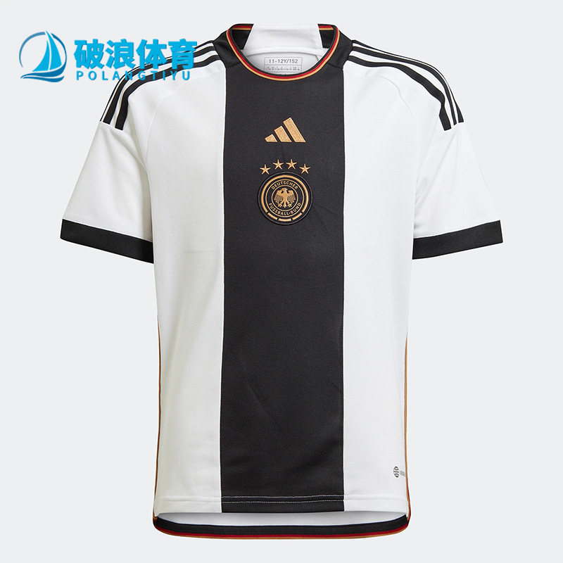 Adidas/阿迪达斯正品世界杯德国队主场大童运动足球球衣T恤HF1467