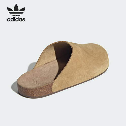 Adidas/阿迪达斯正品三叶草男女经典休闲日常绒面拖鞋JR3587