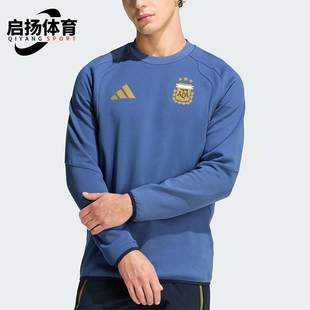 Adidas/阿迪达斯正品2025冬季款男士日常圆领套头足球卫衣JZ6315