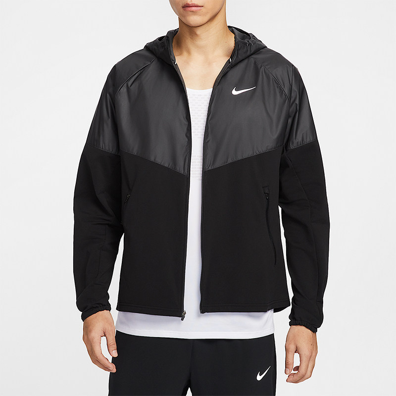 Nike/耐克正品Miler Repel男士运动拉链加绒拼接夹克HV2670-010