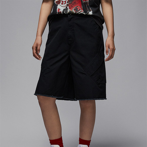Nike/耐克正品JORDAN女士工装休闲经典宽松梭织短裤HJ0091-010