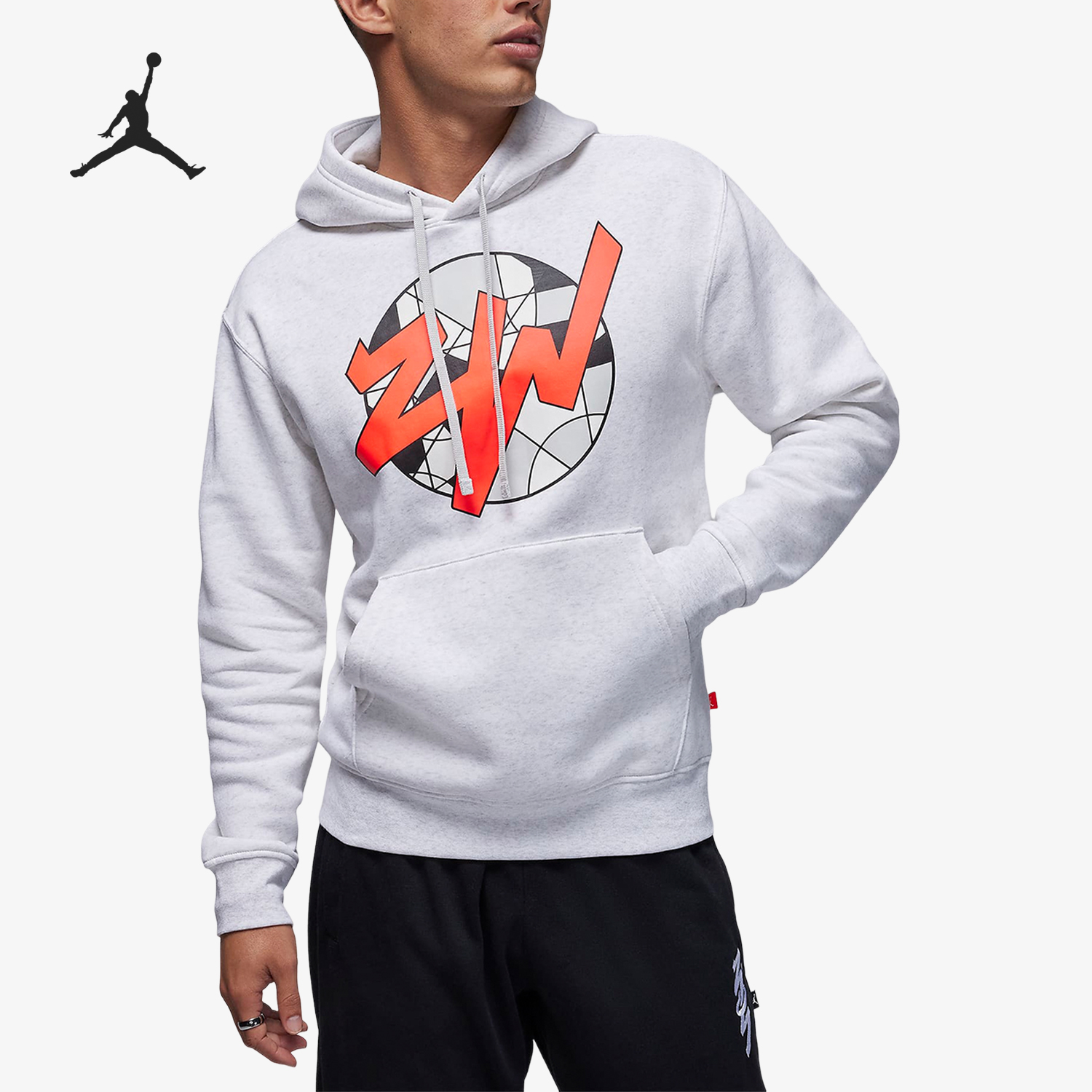 Nike/耐克正品JORDAN男士印花运动加绒连帽卫衣FD2391-051