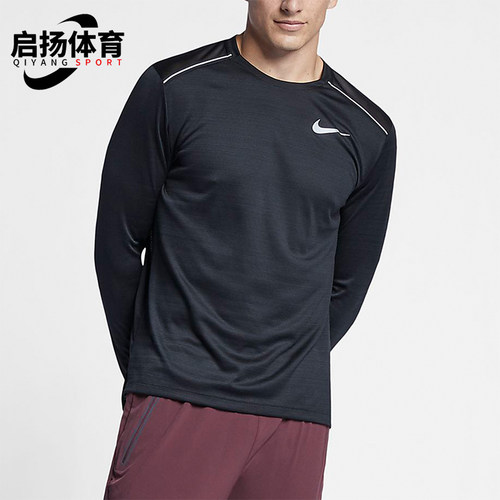 Nike/耐克正品春秋男士轻盈圆领柔软经典透气长袖T恤AJ7569-010