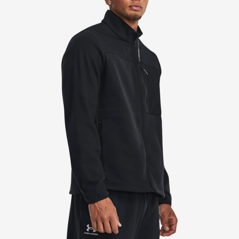 UA/安德玛正品运动男士宽松舒适立领针织加绒休闲外套1379916-001