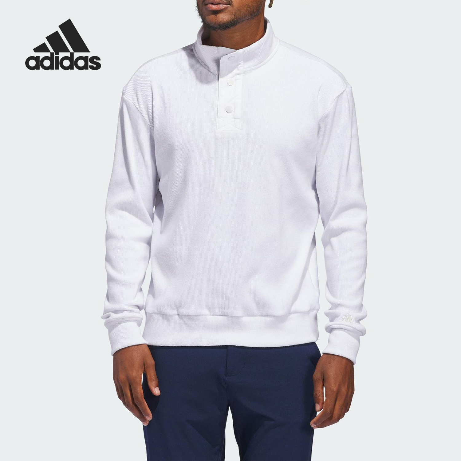 Adidas/阿迪达斯官方正品春秋男士高尔夫简约训练套头衫JJ1723